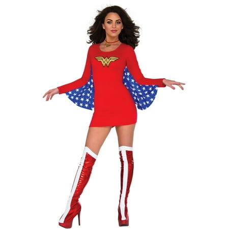 Women's Classic DC Comics Wonder Woman Cape Dress Costume Medium-Large
