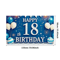 thumbnail image 4 of Blue and White Balloon Themed 18th Birthday Backdrop Banner Background Party Supplies Birthday Decoration Photography Props for Party Celebrations Photo Booth Decorations, 4 of 7