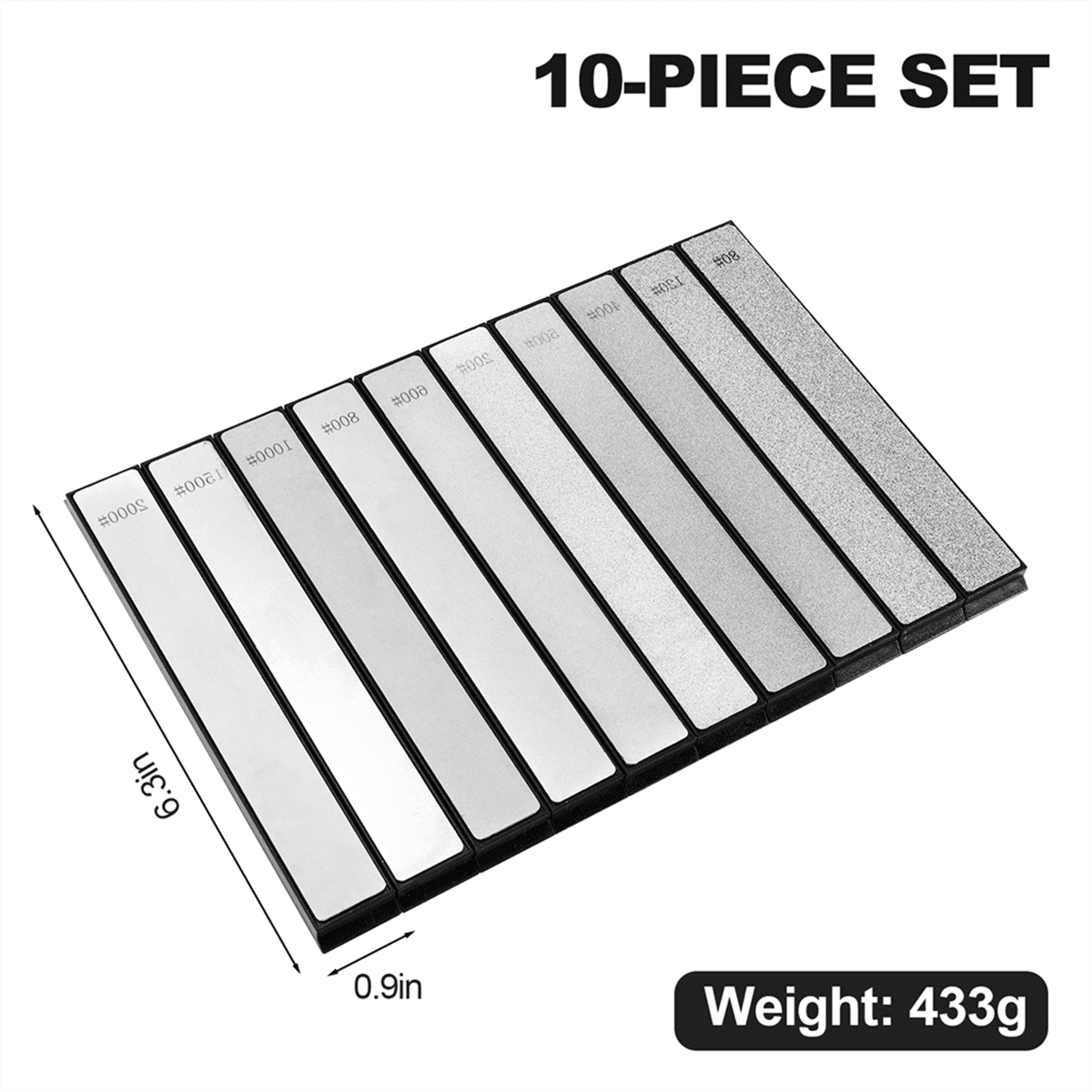10Pcs Set Whetstone Knife Sharpener for Edge Sharpener