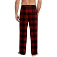 thumbnail image 4 of Men’s Flannel Pajama Pants – Soft Sleep & Lounge Pants with Pockets & Adjustable Drawstring – Plaid Bottoms Wine XL, 4 of 4