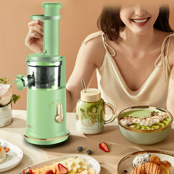 Exprimidor de masticacion lenta Extractor de jugo electrico suministros de cocina reutilizables verdes Walmart en linea