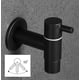 thumbnail image 4 of Promotional sales Wall Mounted Sink Faucet, Black Mop Pond Faucet, Bathroom Cold Water Tap, Balcony Bathroom, Vintage Garden Sink Faucet (Black), 4 of 5