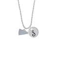 thumbnail image 2 of Delight Jewelry Acrylic 3/4" Silvertone Megaphone Silvertone Script Initial Disc - S - Charm Necklace, 20"+3", 2 of 4