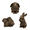 3PCS, variant on Resin Standing Bunny Tabletop Easter Decoration,Easter Desktop Bunny Ornament For Desk Decoration,Bronze, 4.75"