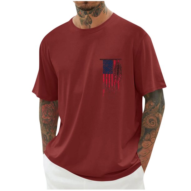 Tops para hombre, blusas y camisas de cuello redondo y manga corta para hombre, blusas casuales de cuello redondo con estampado de moda para hombre, blusas de cuello redondo y manga corta, camisas par