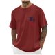 thumbnail image 1 of Tops para hombre, blusas y camisas de cuello redondo y manga corta para hombre, blusas casuales de cuello redondo con estampado de moda para hombre, blusas de cuello redondo y manga corta, camisas par, 1 of 5