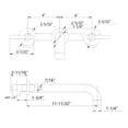 thumbnail image 4 of Bathroom Wall Mount Bath Tub Faucet, Extra Long Spout with High Flow, Chrome Finish Sumerain, 4 of 8