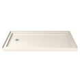 thumbnail image 4 of DreamLine Duet 36 in. D x 60 in. W x 74 3/4 in. H Semi-Frameless Bypass Shower Door in Brushed Nickel and Left Drain Biscuit Base, 4 of 11