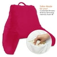thumbnail image 2 of Reading Pillow, Petite Back Pillow, Backrest Pillows for Bed with Arms, Shredded Memory Foam Back Pillows for Sitting in Bed, Small Back Support Pillow for Kids & Teens, Hot Pink, 2 of 6