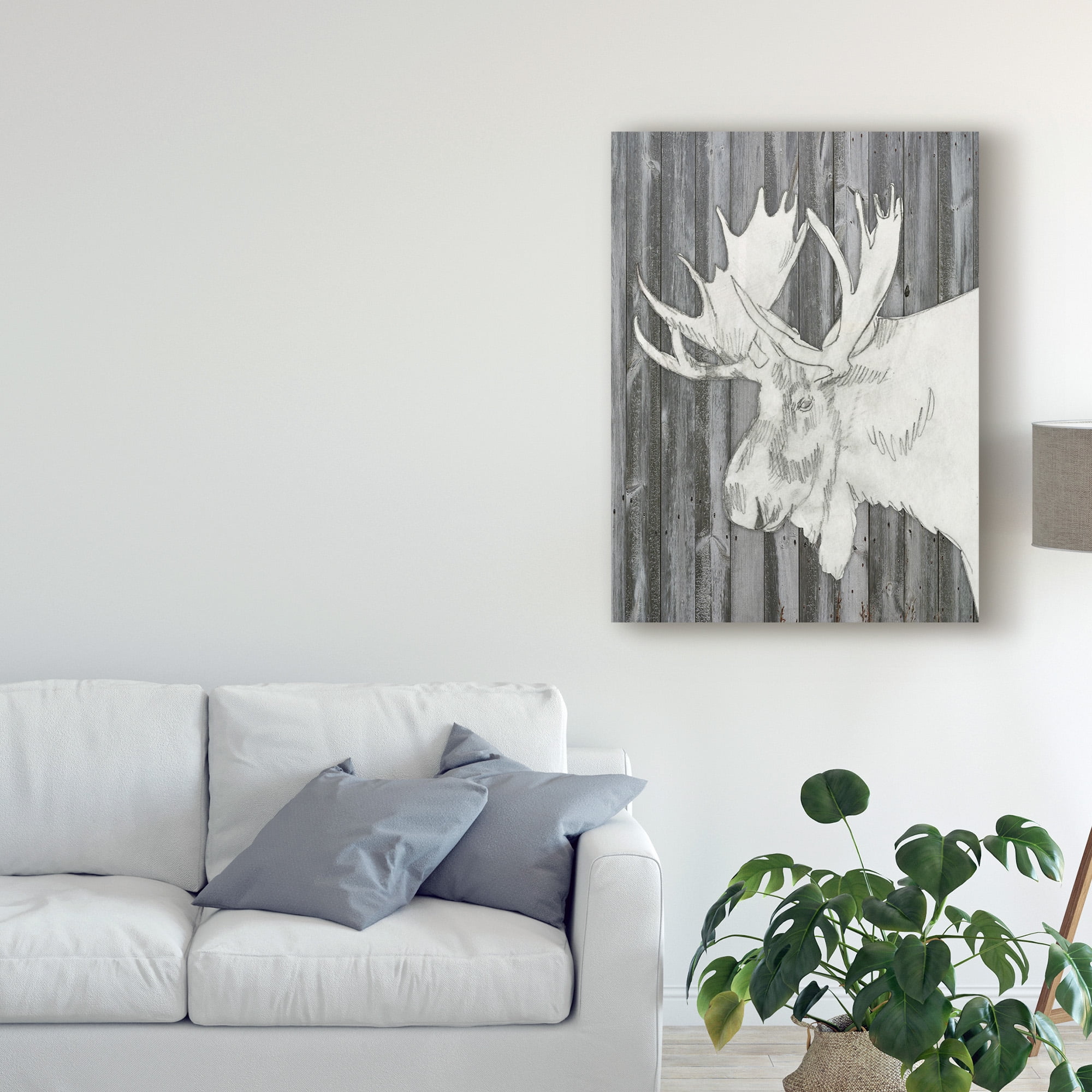 Trademark Fine Art 'Barnwood Lodge Sketch I' Canvas Art by Jennifer Goldberger