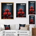 thumbnail image 4 of Designart "Cherry Delight in Black and Red II" Floral Framed Wall Art - Traditional Red Cherry Living Room Framed Canvas Art, 4 of 6