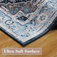 thumbnail image 4 of HOMERRY Foldable Area Rug 5' x 7' Washable Vintage Floral Print Rug for Living Room, Navy, 4 of 6