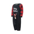 thumbnail image 4 of Christmas Family Pajamas Set Family Matching  Letter Deer Print Long Sleeve O-neck Tops+Plaid Print Trousers/Romper, 4 of 10