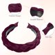 thumbnail image 4 of Diademas anchas sólidas, moda antideslizante, aro de pelo rojo vino, 1.18 pulgadas de ancho, para mujeres niñas, 4 of 7