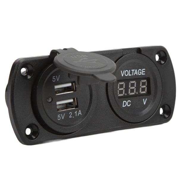 Adaptador de carga rápida para automóvil, cargador rápido para automóvil, voltaje, cargador rápido para automóvil, voltímetro para automóvil, diseño de última generación