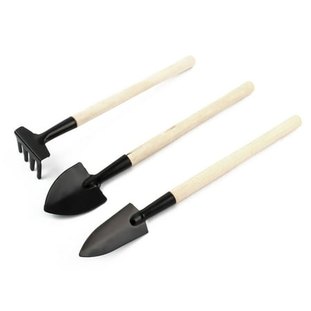 Garden Plant Wooden Handle Shovel Rake Spade Gardening Hand Tools 3 in ...