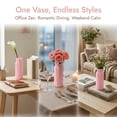 thumbnail image 6 of Flower Vase Clear, Unbreakable Narrow Bud Vase for Single Stem Roses, Shatterproof Plastic Vase for Office Desk Pink 2.8"L x 2.8"W x 7.9"H, 6 of 6