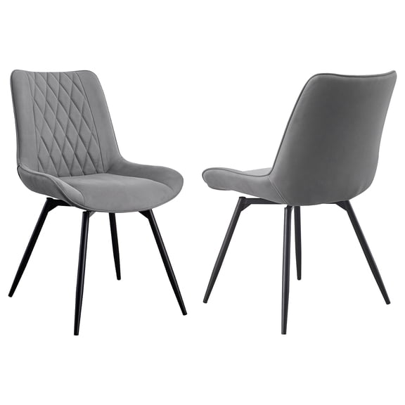 Diggs Upholstered Swivel Dining Side Chair Grey (Set of 2)