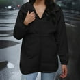 thumbnail image 4 of Rutainlusire Womens Solid Color Casual Windbreakers with Hood Jackets Rainproof Jacket For Women Waterproof And Zipper Windbreaker Long Sleeve Hooded Raincoat Jacket With Pockets, 4 of 5