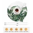thumbnail image 6 of 13 Inch Round Placemats Set of 4, Palm Leaves Tropical Non Slip Heat Insulation PP Table Mats, Green Botanical Summer Washable Place Mats for Kitchen Dining Party Table Decor, 6 of 7
