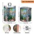 thumbnail image 5 of Yayeee 2 Pack Qtip Holder Bathroom Cotton Swab Canister with Lid Clear Dispenser Set, Blue Sea Boat, 5 of 6