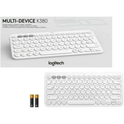 Logitech K380 Multi-device Bluetoth Keyboard - Keyboard - Bluetoth 3.0 - Off-white