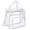 White, variant on Clear Bag for Stadium Events 12x12x5 Transparent Tote with Zipper Crossbody Shoulder Bag Large Clear Purse for Concert Festival Travel Beach Women,White