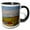 Black/White, variant on 3drose, Fruit Orchards and Mount Adams Just South of Hood River, Oregon, 15oz Mug