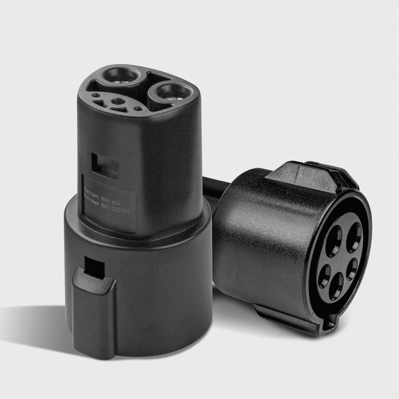 H KHONS J1772 to Tesla Charging Adapter 80Amp & 250V- Compatible with J1772 Electric Vehicle EV Charger