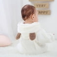 thumbnail image 5 of Adarl Winter Warm Newborn Baby Boy Girl Fleece Jumpsuit Hooded Romper Coat Outwear White 9-12 Months, 5 of 11