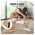 thumbnail image 3 of Yoga Headstand Bench - 300 lbs Capacity Inversion Chair - Family Gym Trainer - Wood Frame & PU Pad - Strength Balance - White, 3 of 7