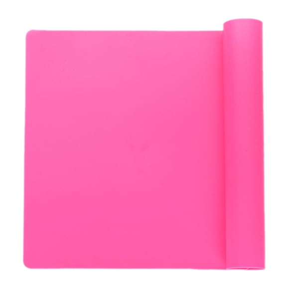 Two Pieces of New Rose Red Color, Silicone Mats for Kitchen Counter Non Large Countertop Protector Mat Heat Mat Silicone Craft Mat Silicone Placemat, 1 Placemat * 2