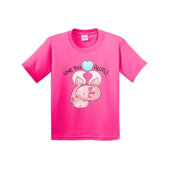 Inktastic Love You Alotl Cute Axolotl Valentines Youth T-Shirt