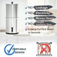 thumbnail image 3 of Gravity Water Filter System Water Filtration Bucket for Home Outdoor Camping Hiking Emergency Preparedness, 3 of 7