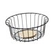 thumbnail image 3 of Cesta de frutas organizadora de metal con base de madera, soporte para aperitivos, contenedor práctico 25 cm x 95 cm, 3 of 9