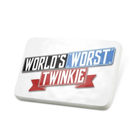 Porcelein Pin Funny Worlds worst Twinkie Lapel Badge – NEONBLOND