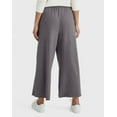 thumbnail image 3 of Hanes Originals Women's French Terry Wide Leg Cropped Pants Black Heather L, 3 of 7