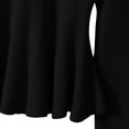 thumbnail image 6 of Breezora Women's V Neck Wool Blend Cardigan Peplum Hem Long Sleeve Slim Fit Knit For Various Occasions L Size Black, 6 of 7