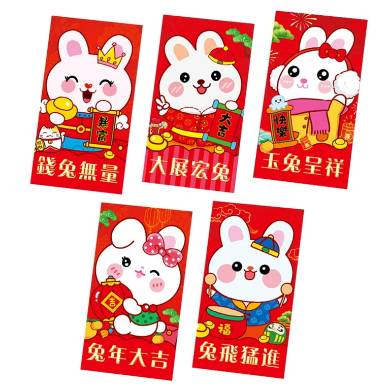 Wholesale 5pcs Chinese Red Envelope Cute Ox Hongbao New Year