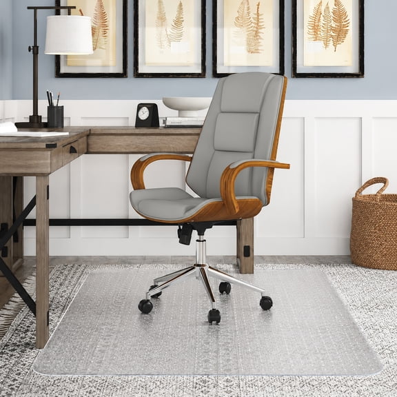 Hriiiiya PVC Office Chair Mat for Carpet,30"x48"  Thick & Sturdy Carpet Protector, Computer Desk Chair Mat