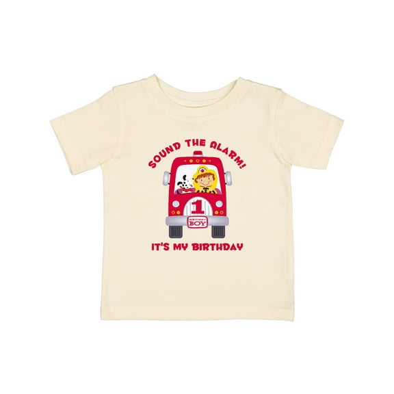 Inktastic Fire Truck 1st Birthday Boy Boys Baby T-Shirt