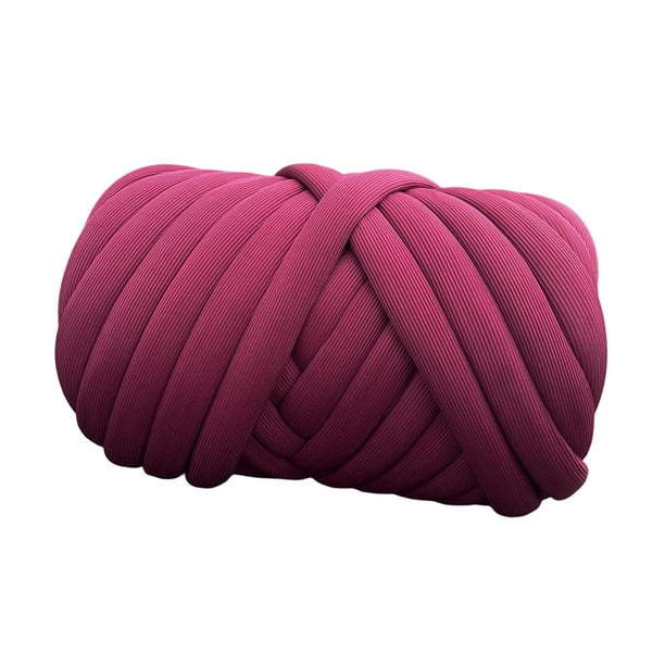 Cotton Polyester Chunky Yarn Tube Giant Yarn for Rug Making Blanket Handbag Dark