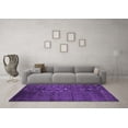 thumbnail image 3 of Ahgly Company Indoor Round Solid Purple Modern Area Rugs, 3' Round, 3 of 4