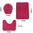 thumbnail image 3 of AuroraX Bathroom Rugs Sets 3 Piece,Absorbent Non Slip Washable Red Bathroom Rug Toilet Rug U Shaped Home Bathroom Decor Rustic/Lodge, 3 of 8