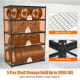 thumbnail image 4 of BeesClover Étagère de Rangement en Métal à 5 Niveaux, Étagère de Rangement Réglable Robuste, Capacité de Charge de 2500 Lb, 48x18x72 Pouces/60*24*78 Pouces, 4 of 8