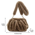 thumbnail image 3 of Jiibva Faux Fur Shoulder Bag for Women, Plush Ladies Clutch Purse Bag, Trendy Winter Furry Crossbody Bag Handbag, 3 of 7