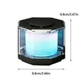 thumbnail image 3 of xjwjuw Mini Crystal Glass Bluetooth Speaker with RGB Lights, Bluetooth 5.0, Type-C Fast Charging, Card Playback & Hands-Free Calls, for Music & Ambient Decoration Desktop, Bedroom, Outdoor and Home, 3 of 9