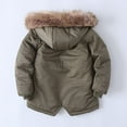 thumbnail image 2 of AAMILIFE Boy's Thick Cotton Padded Parka Jacket Hooded Fleece Coat, 2 of 8