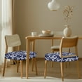 thumbnail image 4 of HELLHERO Hibiscus Print Dining Room Chair Seat Covers Set of 2, Elastic Slipcover for Kitchen Seat Cushions, Dining Chair Cushion Slipcovers, Purple, 4 of 7