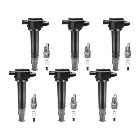 Ignition Coil Set with Spark Plugs 6 - Compatible with 2008 - 2010 Dodge Avenger 2009